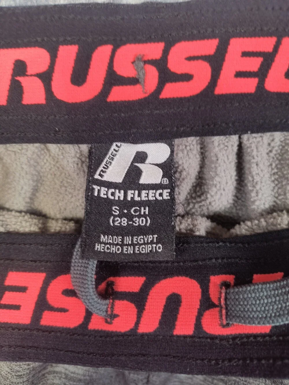 Russel men's small gray and black Tech Fleece sweatpants